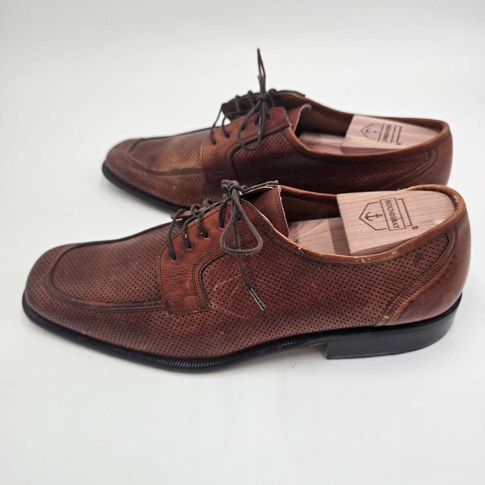 E.T. Wright Men's Brown Perforated Leather Oxford Dress Shoes Size 11B Made...‎ - Picture 4 of 8